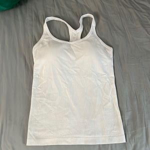 Lululemon White Ebb to Street Tank size 6